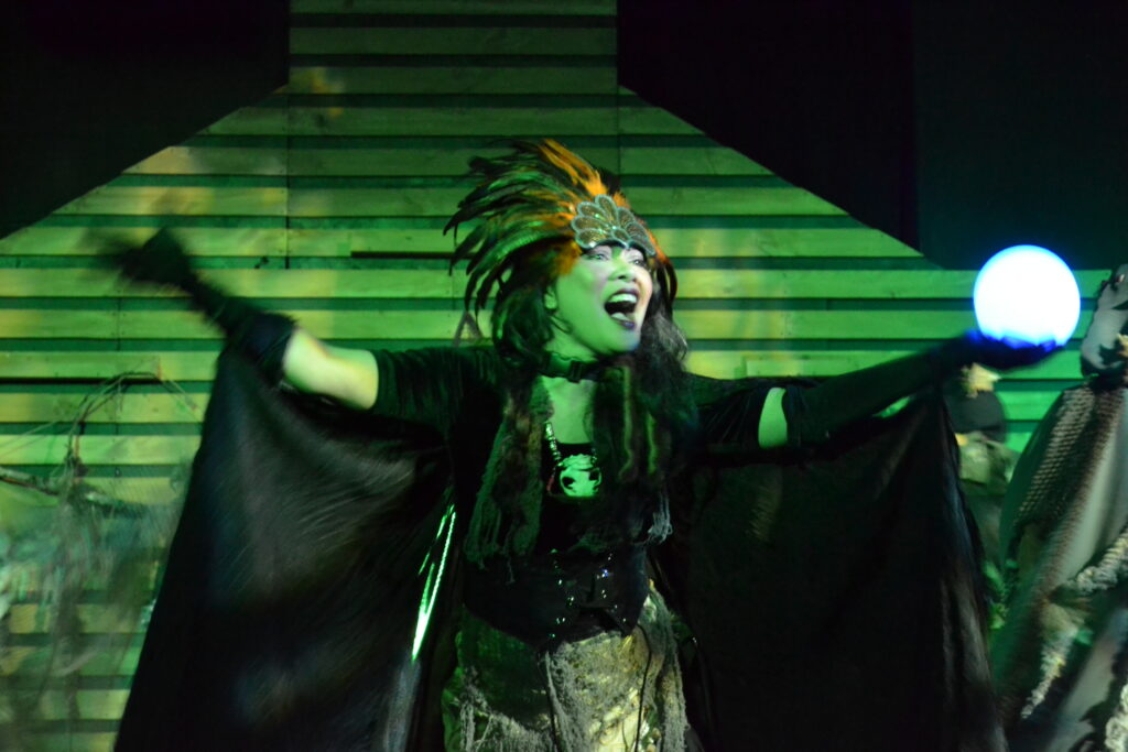 Hazel de Mesa as The Witch in Big Fish at Belfast Maskers